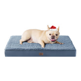 EHEYCIGA orthopedic small dog bed spa blue 30x20, cozy support for crate naps.