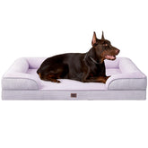 EHEYCIGA Orthopedic XL Bed top view shows plush fleece for cozy naps