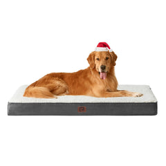 EHEYCIGA orthopedic XL dog bed foam closeup highlights 3.5-inch support.