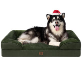 EHEYCIGA orthopedic XL bed front view with bolster support for comfy naps