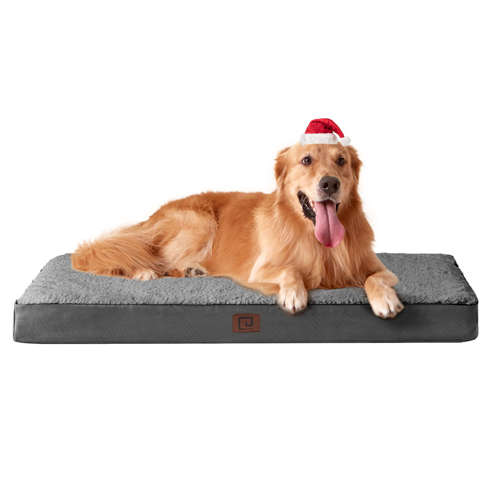 EHEYCIGA orthopedic XL dog bed gray-cover showcases sturdy support for extra-large dogs.