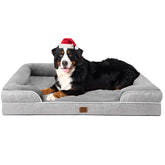 EHEYCIGA orthopedic XL dog bed with outer gray cover offers cozy support