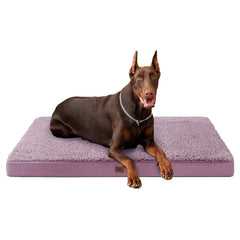 EHEYCIGA orthopedic XXL dog bed in fog purple fits a crate for jumbo dogs with comfort.