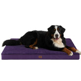 EHEYCIGA orthopedic XXL dog bed purple front view delivers plush comfort for large breeds