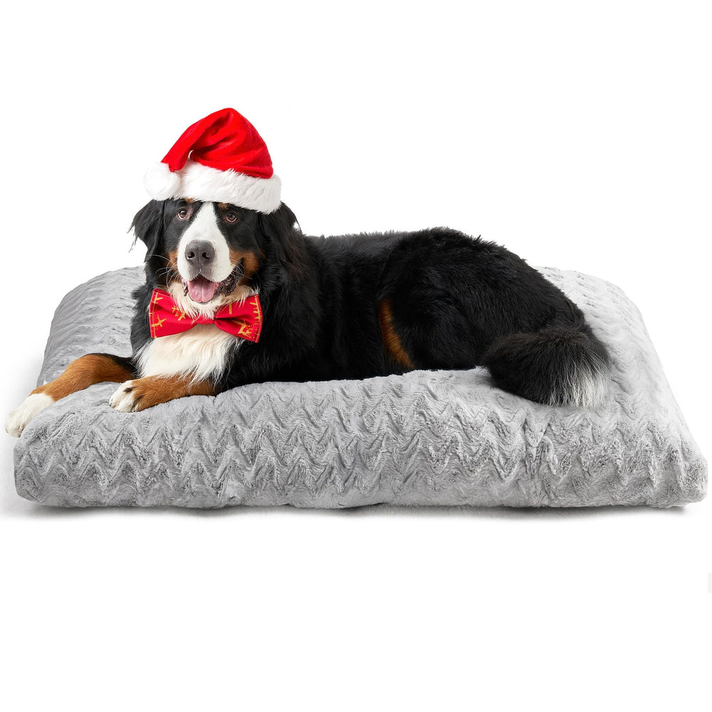 EHEYCIGA dog crate bed front view shows XXL fit and plush comfort.