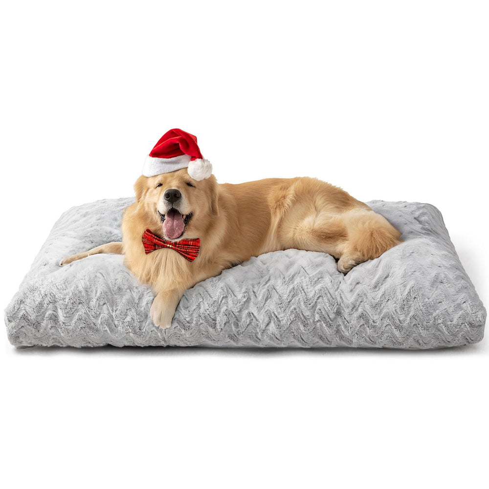 EHEYCIGA washable dog crate bed XL grey top view showing roomy sleeping space for extra large dogs