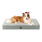 EHEYCIGA washable XL dog bed with sherpa top for cozy lounging.