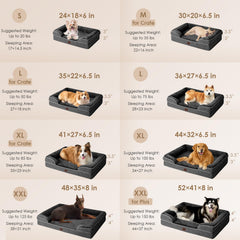 EHEYCIGA dog bed with waterproof cover stays dry during use