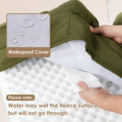 EHEYCIGA waterproof-cover interior layer keeps sleeping surface dry for easy cleanup.