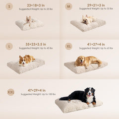 EHEYCIGA XL pet mattress reversible faux fur side for winter comfort