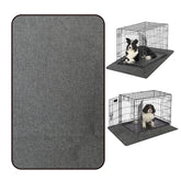Ehzyaz dog crate mat liner with absorbent material keeps kennels clean and dry during use.