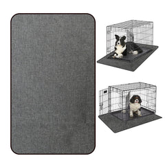 Ehzyaz dog crate mat liner with absorbent material keeps kennels clean and dry during use.