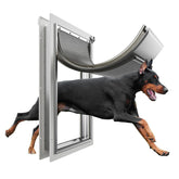 Eillion extralarge dog door front view showing roomy opening for big dogs and easy entry