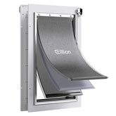 Eillion large dog door exterior frame shows a rust-proof aluminum design for durable outdoor access.