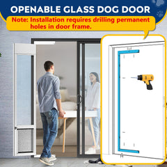 Eillion large-dog-door magnetic-seal flap detail emphasizes weatherproof design.