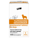 Elanco Tapeworm Dewormer bottle-front showing 5-count pack for at-home use