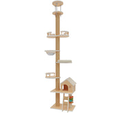Elegaif floor-to-ceiling cat tree base shows sturdy foundation for multi-cat homes.