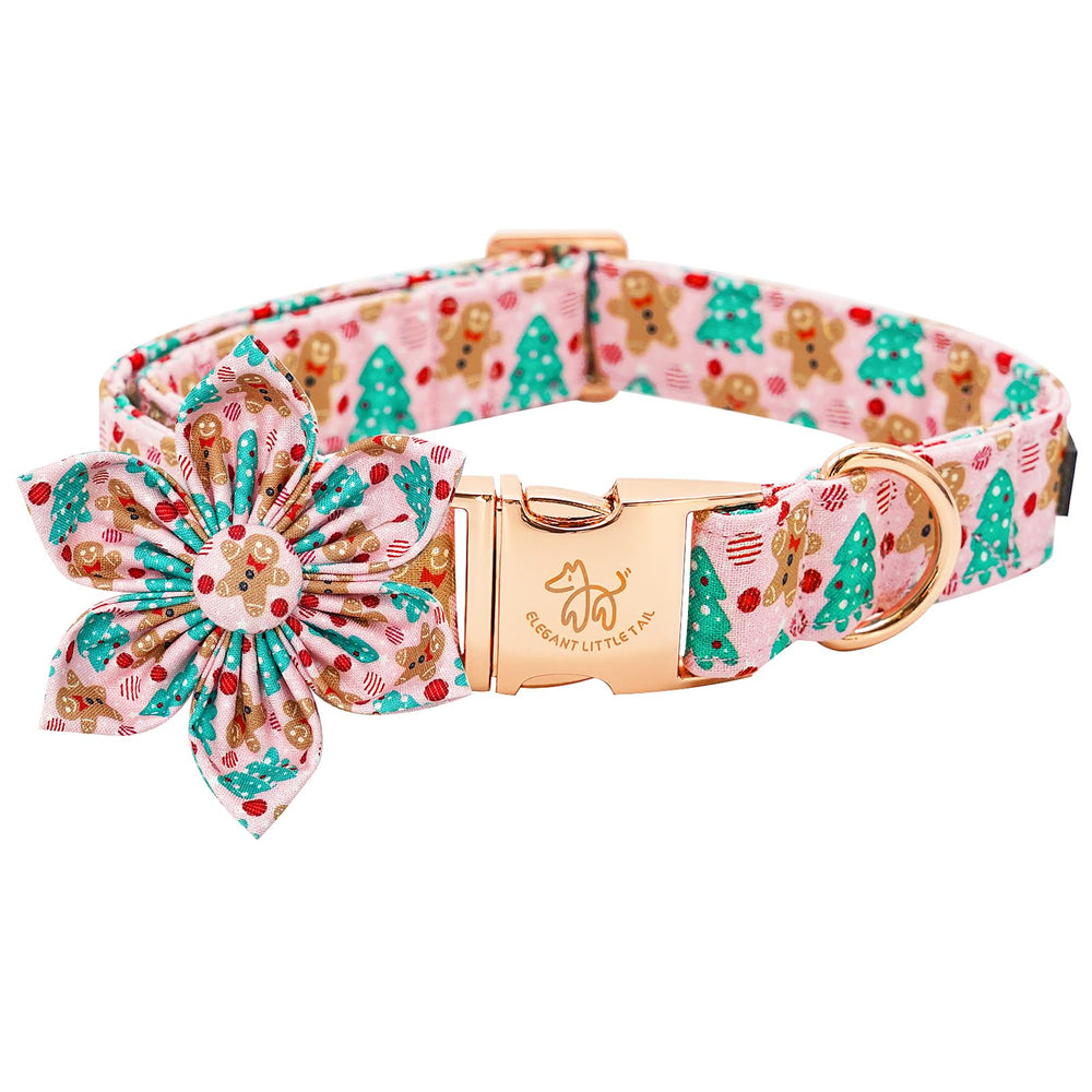 Elegant Little Tail dog collar with removable flower for easy styling