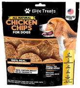 Elite Treats chicken chips 12 oz bag for training rewards and everyday tasty bites.