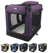 EliteField 3-door folding soft dog crate setup showcasing quick assembly and travel-friendly design