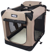 EliteField 3-Door Soft Dog Crate folded for compact storage