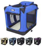 EliteField 3-Door soft dog crate top view with roomy interior for comfortable lounging on trips