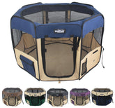 EliteField soft pet playpen, 62x62 front view showing easy door access for pets