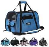 EliteField soft-sided pet carrier front view for easy airport travel and pet visibility.
