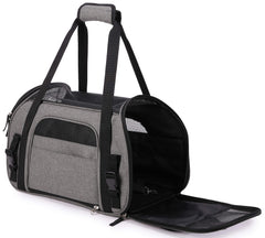 EliteField soft-sided pet carrier shows airline approval tag for stress-free travel