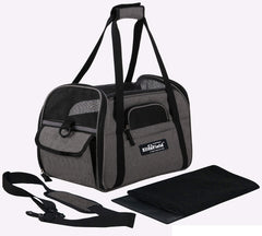 EliteField soft-sided pet carrier removable bed cover simplifies cleaning and comfort