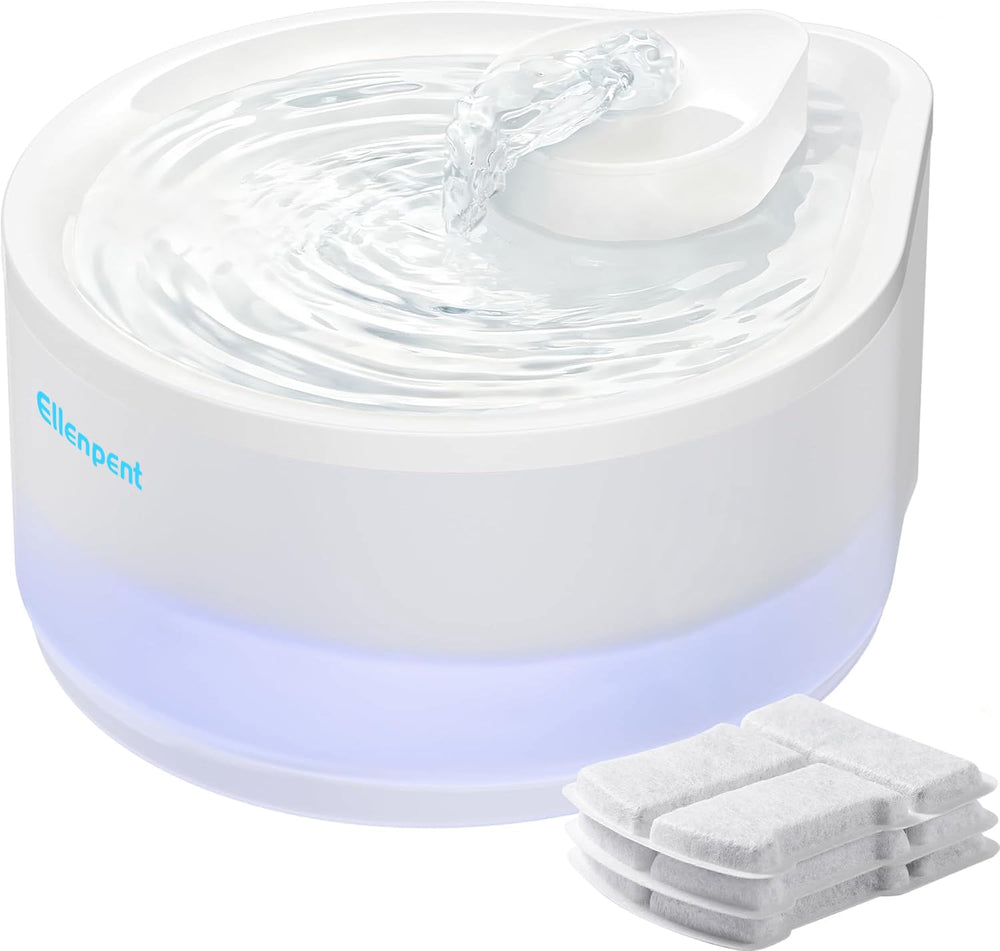Ellenpent cat water fountain dewdrop design adds elegant pet-friendly decor and steady hydration for daily hydration.