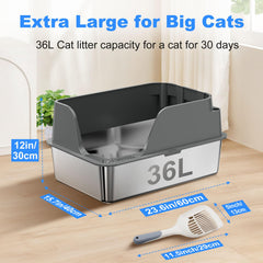 Ellenpent side opening litter box lid detail for convenient entry and spill prevention