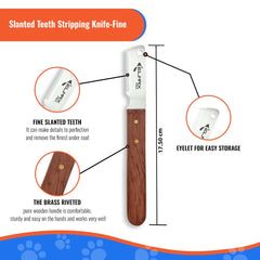 Elmax Pro dulled stripping knife protects the coat during removal