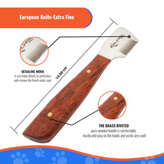 Elmax Pro pack of six knives arranged for versatile coat care.