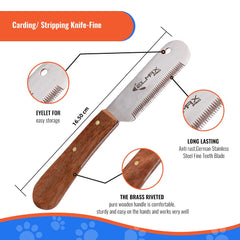 Elmax Pro stripping knife with rosewood handle demonstrates right-handed ergonomic grip