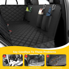 Elouta waterproof 600D fabric protects car interiors from spills and slobber