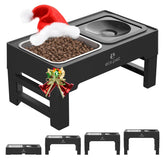 ELS PET elevated dog bowls with adjustable heights for comfortable feeding across life stages.
