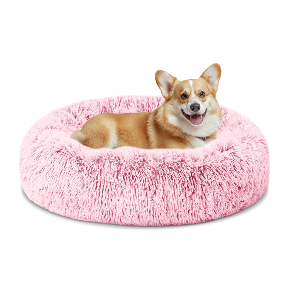 ELSKER&HOME calming bed outer view highlights plush warmth for medium dogs during nap time