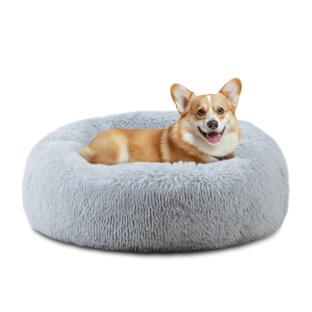 ELSKER&HOME calming donut bed front view shows cozy round shape for medium dogs up to 45 lbs