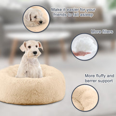 ELSKER&HOME raised-edge-support-round-bed offers secure curling space for pets.