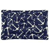 Emelivor Marine Nautical dog bed front view with plush fleece for cozy sleep
