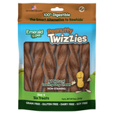Emerald Pet Twizzies packaging image highlights USA-made quality for lasting chews