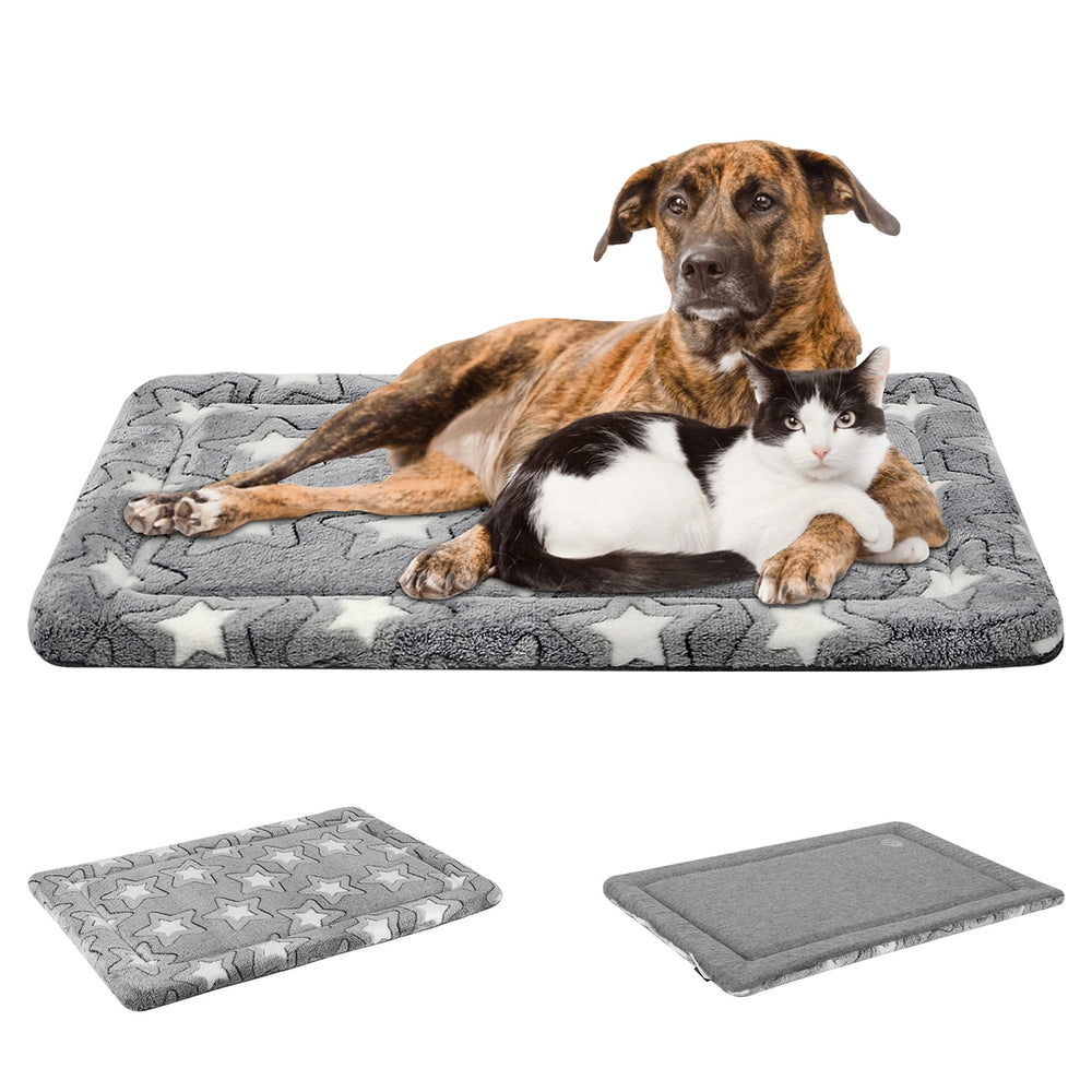 EMPSIGN dog crate pad warm side close-up showing soft warmth for comfort.