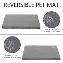 EMPSIGN stylish dog bed mat waterproof lining protects foam from accidents and spills.