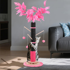 EMUST 472 tall cat scratching post shows tall design with sisal rope for energy play