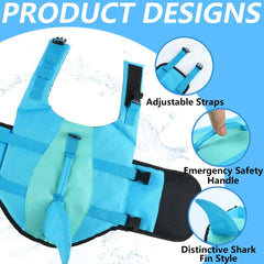 EMUST shark-design life jacket adds visibility and a fun, stylish look at the pool.