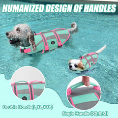 EMUST dog life vest with adjustable belt and quick-release buckles for easy on-off