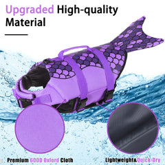 EMUST dog life vest rescue handle top aids easy rescue and support