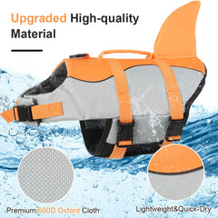 EMUST dog life vest ripstop fabric detail for durable pool days.