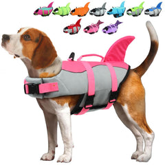 EMUST Large Dog Life Jacket front view with pink flotation and secure fit.